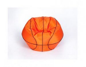 Кресло-мешок Баскетбольный мяч большой оранжево-черное в Первоуральске - pervouralsk.ok-mebel.com | фото