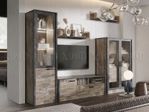 Амели Шкаф-стекло (Дуб Юкон-Бетон темный) в Первоуральске - pervouralsk.ok-mebel.com | фото 3