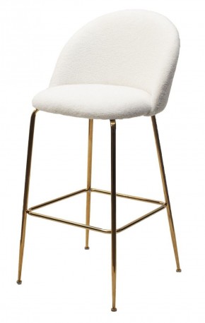 Барный стул GLADE NINI-01 Белый, teddy / золотой каркас М-City в Первоуральске - pervouralsk.ok-mebel.com | фото