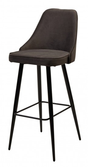 Барный стул NEPAL-BAR ГРАФИТ #14, велюр/ черный каркас (H=78cm) М-City в Первоуральске - pervouralsk.ok-mebel.com | фото
