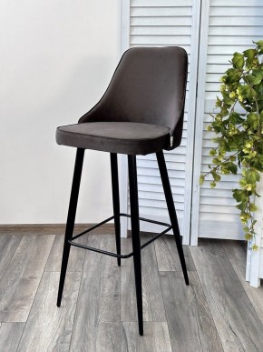 Барный стул NEPAL-BAR ГРАФИТ #14, велюр/ черный каркас (H=78cm) М-City в Первоуральске - pervouralsk.ok-mebel.com | фото 6