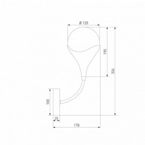 Бра Eurosvet Calyx 60168/1 латунь в Первоуральске - pervouralsk.ok-mebel.com | фото 3