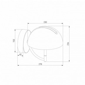 Бра Eurosvet Emisfero 50083/1 LED золото в Первоуральске - pervouralsk.ok-mebel.com | фото 3