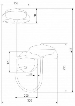 Бра Eurosvet Fungo 50388/2 LED черный в Первоуральске - pervouralsk.ok-mebel.com | фото 5