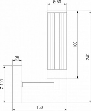Бра Eurosvet Oriens 60166/1 латунь в Первоуральске - pervouralsk.ok-mebel.com | фото 2