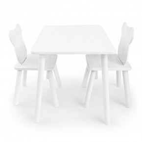 Детский комплект стол и два стула Мишка Rolti Baby с накладкой Алфавит (белая столешница/белое сиденье/белые ножки) в Первоуральске - pervouralsk.ok-mebel.com | фото 2