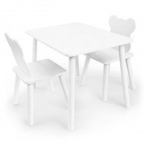 Детский комплект стол и два стула Мишка Rolti Baby с накладкой Алфавит (белая столешница/белое сиденье/белые ножки) в Первоуральске - pervouralsk.ok-mebel.com | фото 3