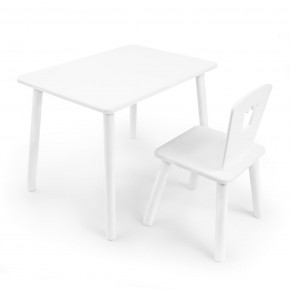 Детский комплект стол и стул «Корона» Rolti Baby (белый/белый, массив березы/мдф) в Первоуральске - pervouralsk.ok-mebel.com | фото
