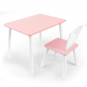 Детский комплект стол и стул «Корона» Rolti Baby (розовый/розовый, массив березы/мдф) в Первоуральске - pervouralsk.ok-mebel.com | фото