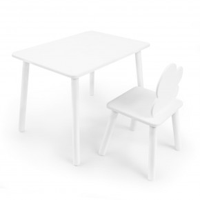 Детский комплект стол и стул «Облачко» Rolti Baby (белый/белый, массив березы/мдф) в Первоуральске - pervouralsk.ok-mebel.com | фото