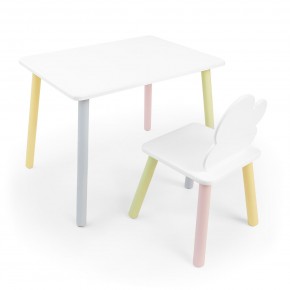 Детский комплект стол и стул «Облачко» Rolti Baby (белый/цветной, массив березы/мдф) в Первоуральске - pervouralsk.ok-mebel.com | фото