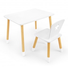 Детский комплект стол и стул «Звезда» Rolti Baby (белый/береза, массив березы/мдф) в Первоуральске - pervouralsk.ok-mebel.com | фото