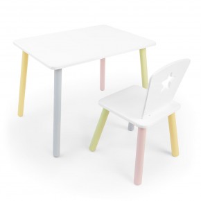 Детский комплект стол и стул «Звезда» Rolti Baby (белый/цветной, массив березы/мдф) в Первоуральске - pervouralsk.ok-mebel.com | фото
