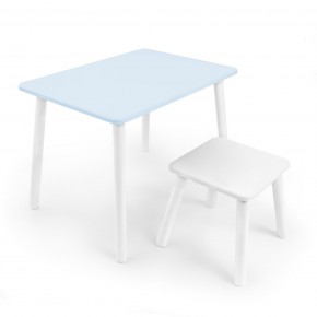 Детский комплект стол и табурет Rolti Baby (голубая столешница/белое сиденье/белые ножки) в Первоуральске - pervouralsk.ok-mebel.com | фото
