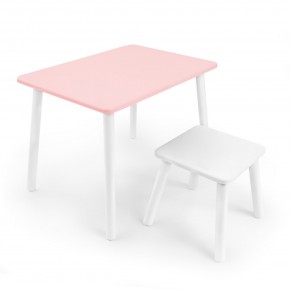Детский комплект стол и табурет Rolti Baby (розовая столешница/белое сиденье/белые ножки) в Первоуральске - pervouralsk.ok-mebel.com | фото 1