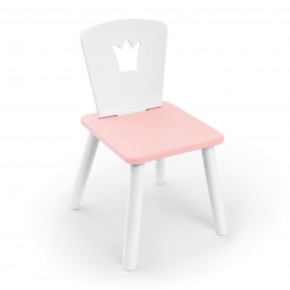 Детский стул Rolti Baby «Корона» (белый/розовый/белый, массив березы/мдф) в Первоуральске - pervouralsk.ok-mebel.com | фото 1