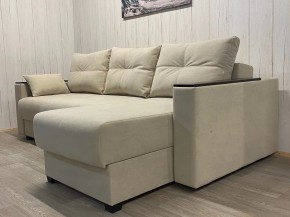 Диван угловой Комфорт-3 (НПБ+МДФ) велюр Luma 01 в Первоуральске - pervouralsk.ok-mebel.com | фото 2