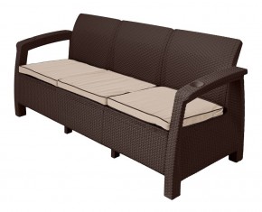 Диван Yalta Premium Sofa 3 Set (Ялта) шоколадный (+подушки под спину) в Первоуральске - pervouralsk.ok-mebel.com | фото