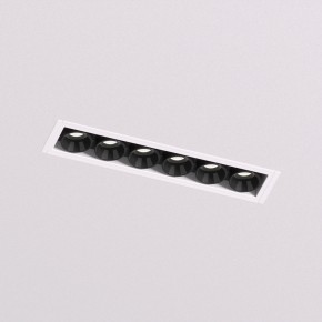 DK2531-WB Встраиваемый светильник SPACE со светодиодом под шпатлевку L126mm 220V 10W 38° 4000К IP20 белый/черный алюминий в Первоуральске - pervouralsk.ok-mebel.com | фото