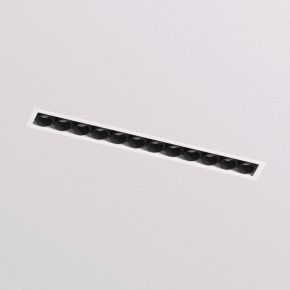 DK2532-WB Встраиваемый светильник SPACE со светодиодом под шпатлевку L240mm 220V 20W 38° 4000К IP20 белый/черный алюминий в Первоуральске - pervouralsk.ok-mebel.com | фото 2