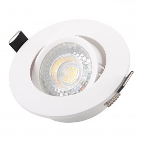 DK3020-WH Встраиваемый светильник, IP 20, 10 Вт, GU5.3, LED, белый, пластик в Первоуральске - pervouralsk.ok-mebel.com | фото 2