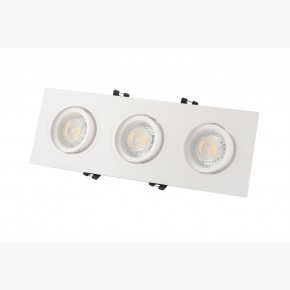 DK3023-WH Встраиваемый светильник, IP 20, 10 Вт, GU5.3, LED, белый, пластик в Первоуральске - pervouralsk.ok-mebel.com | фото 3