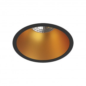 DK3026-BG Встраиваемый светильник, IP 20, 10 Вт, GU5.3, LED, черный/золотой, пластик в Первоуральске - pervouralsk.ok-mebel.com | фото