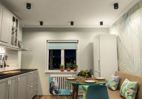 DK3090-BK+CY Светильник накладной IP 20, 10 Вт, GU5.3, LED, черный/голубой, пластик в Первоуральске - pervouralsk.ok-mebel.com | фото 2