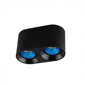 DK3096-BK+CY Светильник накладной IP 20, 10 Вт, GU5.3, LED, черный/голубой, пластик в Первоуральске - pervouralsk.ok-mebel.com | фото