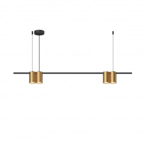DK4061-BK+SG Подвесной светильник ORBIT, IP20, 4xGU10 LED до 15 Вт, черный + сатинированное золото, алюминий в Первоуральске - pervouralsk.ok-mebel.com | фото 3