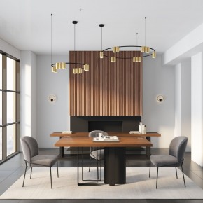 DK4065-BK+SG Подвесной светильник ORBIT , IP20, 10xGU10 LED до 15 Вт, черный + сатинированное золото, алюминий в Первоуральске - pervouralsk.ok-mebel.com | фото 3