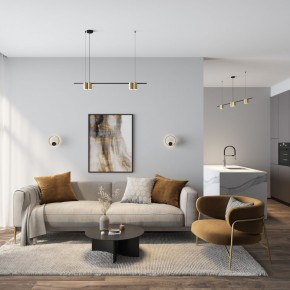 DK5060-BK+SG Бра ORBIT, IP20, 3000К, LED, 10 Вт, черный + сатинированное золото, алюминий в Первоуральске - pervouralsk.ok-mebel.com | фото 5