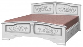 ЕЛЕНА Кровать из массива 1400 с 2-мя ящиками  в Первоуральске - pervouralsk.ok-mebel.com | фото