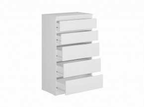 Комод КАСТОР с пятью ящиками, цвет белый в Первоуральске - pervouralsk.ok-mebel.com | фото 2
