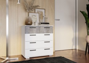 Комод Стандарт-5 NEW (белый/цемент светлый) в Первоуральске - pervouralsk.ok-mebel.com | фото 3