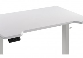Компьютерный стол Маркос с механизмом подъема 120х75х75 белый / шагрень белая в Первоуральске - pervouralsk.ok-mebel.com | фото 6