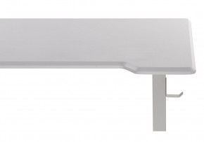 Компьютерный стол Маркос с механизмом подъема 120х75х75 белый / шагрень белая в Первоуральске - pervouralsk.ok-mebel.com | фото 8