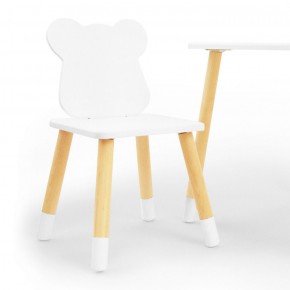 Комплект детской мебели стол и два стула Мишутка (Белый/Белый/Береза) в Первоуральске - pervouralsk.ok-mebel.com | фото