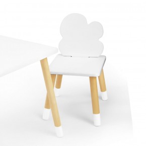Комплект детской мебели стол и два стула Облачко (Белый/Белый/Береза) в Первоуральске - pervouralsk.ok-mebel.com | фото