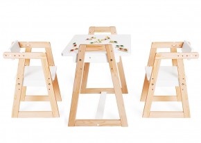 Комплект детской мебели стол и  два стула Я САМ "Лофт-Дуо" (Белый) в Первоуральске - pervouralsk.ok-mebel.com | фото
