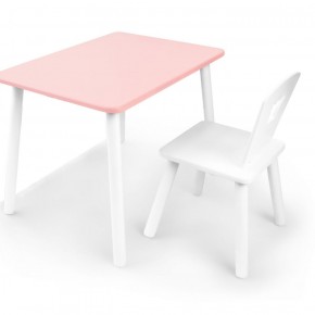 Комплект детской мебели стол и стул Корона (Розовый/Белый/Белый) в Первоуральске - pervouralsk.ok-mebel.com | фото 2