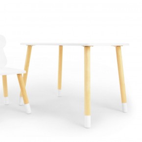 Комплект детской мебели стол и стул Мишутка (Белый/Белый/Береза) в Первоуральске - pervouralsk.ok-mebel.com | фото 2