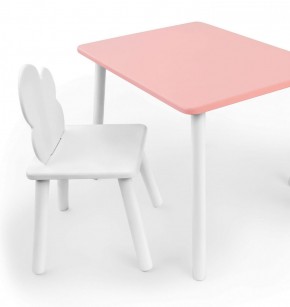 Комплект детской мебели стол и стул Облачко (Розывый/Белый/Белый) в Первоуральске - pervouralsk.ok-mebel.com | фото