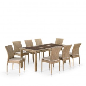 Комплект плетеной мебели T365/Y380B-W65 Light Brown (8+1) в Первоуральске - pervouralsk.ok-mebel.com | фото 1