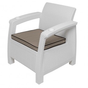Комплект уличной мебели Yalta Premium Terrace Set (Ялта) белый (+подушки под спину) в Первоуральске - pervouralsk.ok-mebel.com | фото 7