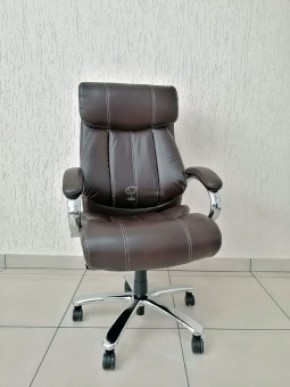 Кресло Barneo K-303 для руководителя (коричневая экокожа) в Первоуральске - pervouralsk.ok-mebel.com | фото 1