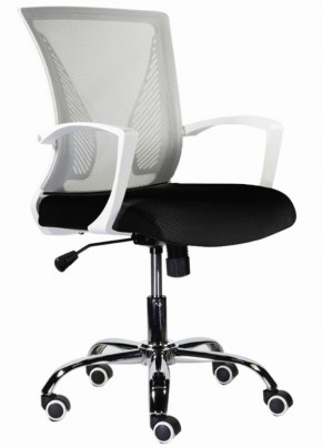 Кресло BRABIX "Wings MG-306" (пластик белый, хром, сетка, серое/черное) 532010 в Первоуральске - pervouralsk.ok-mebel.com | фото 1