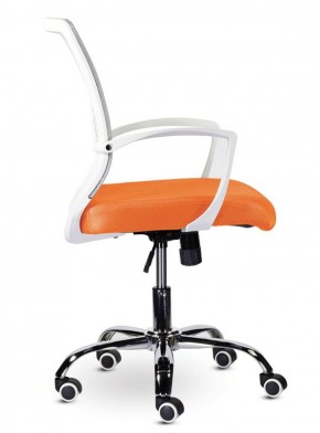 Кресло BRABIX "Wings MG-306", пластик белый, хром, сетка, серое/оранжевое, 532011 в Первоуральске - pervouralsk.ok-mebel.com | фото 3