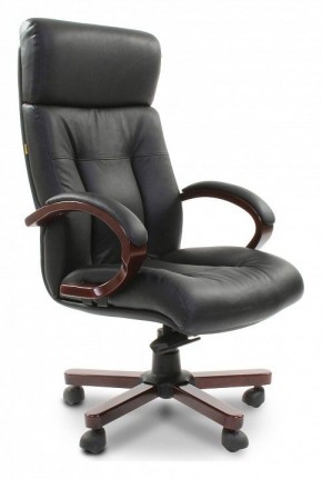 Кресло для руководителя Chairman 421 черный/орех темный, черный в Первоуральске - pervouralsk.ok-mebel.com | фото