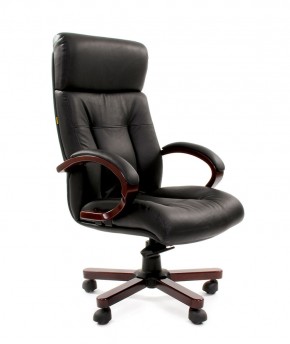 Кресло для руководителя CHAIRMAN  421 (Натуральная кожа) Черное в Первоуральске - pervouralsk.ok-mebel.com | фото